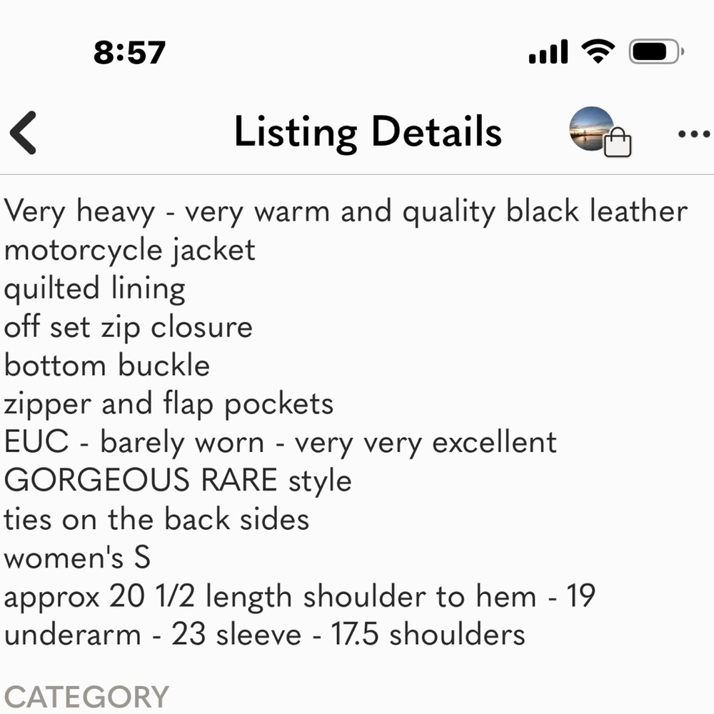 Harley Davidson Women's S Black leather Moto coat - Picture 9 of 9